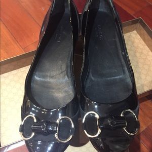 GUCCI🇮🇹 suede& patent leather flats